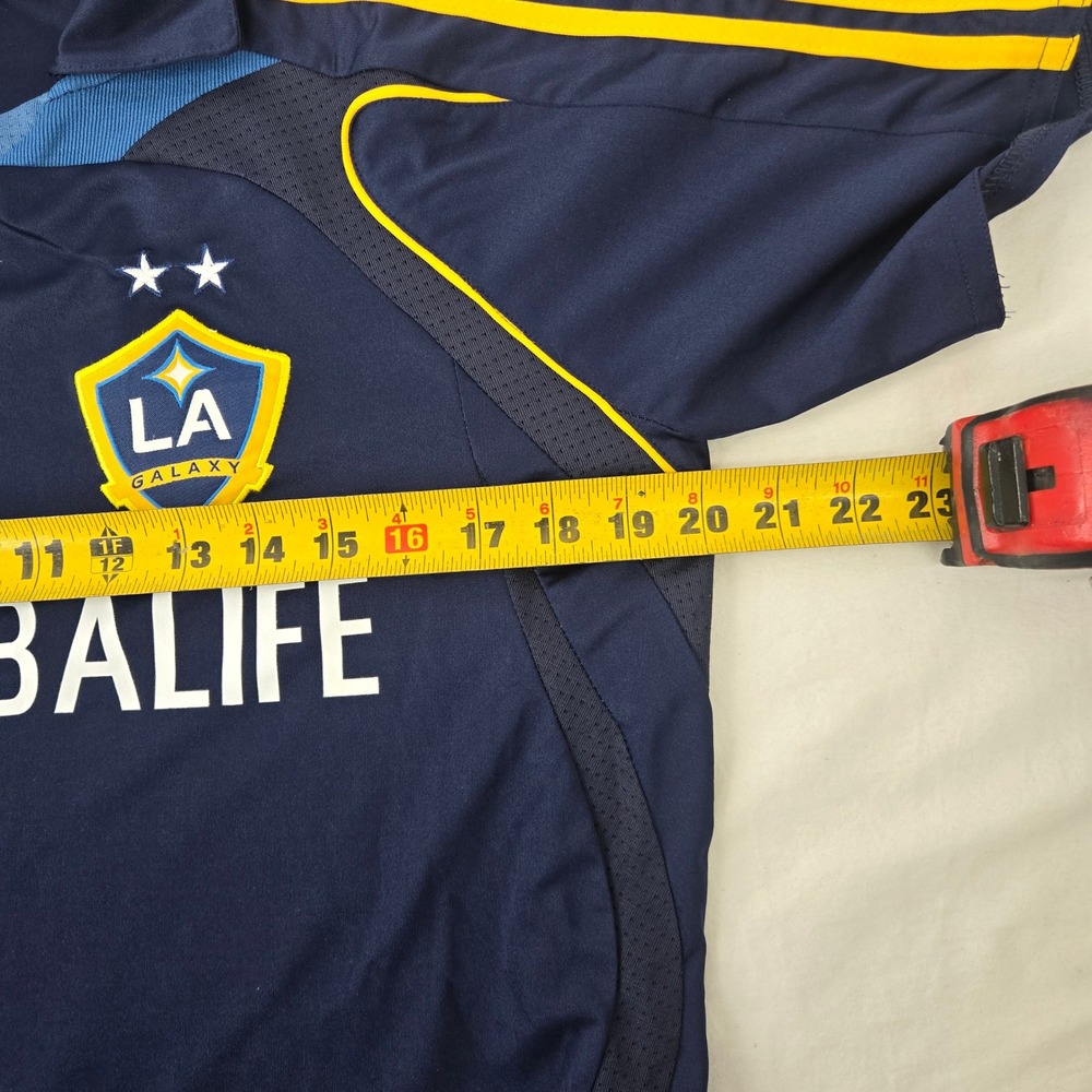 LA Galaxy David‎ Beckham 23 MLS Soccer Jersey Navy Blue Mens M Herbalife 2007-08 - Picture 6 of 7